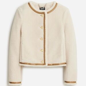 Jcrew collection lady jacket in sherpa blend size 2